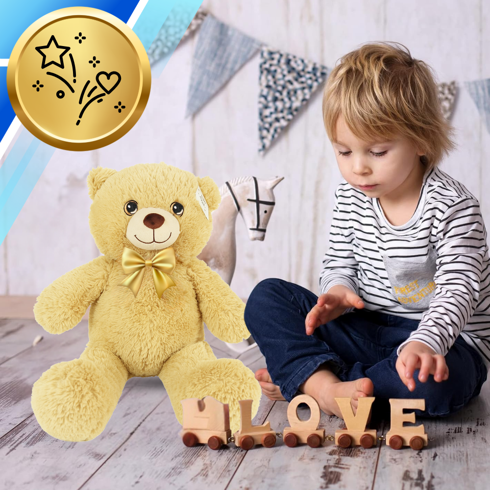 Large Plush Teddy Bear 50 cm, Stuffed Animal Cuddle Toy for Kids, Cream (2)