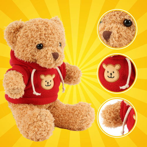 Soft Cuddle Teddy Bear 30cm Plush Toy for Kids Kruzzel 26760, light brown (2)