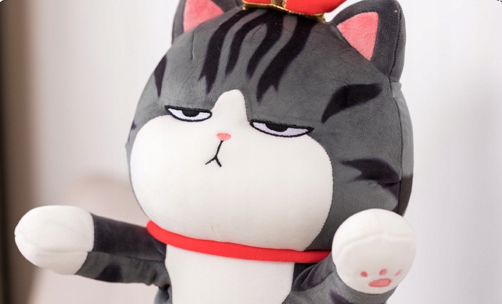 Plush Long Cat-shaped Hugging Pillow Mascot Toy, 70cm (0)