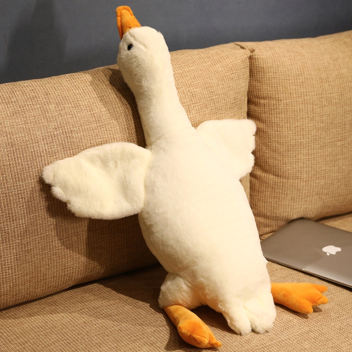 Plush Large Goose-shaped Hugging Pillow, 90cm (1)