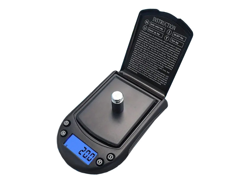 Jewelry Pocket Scale 500 g with 0.1 g Precision, Electronic Gram Scale, Black (0)