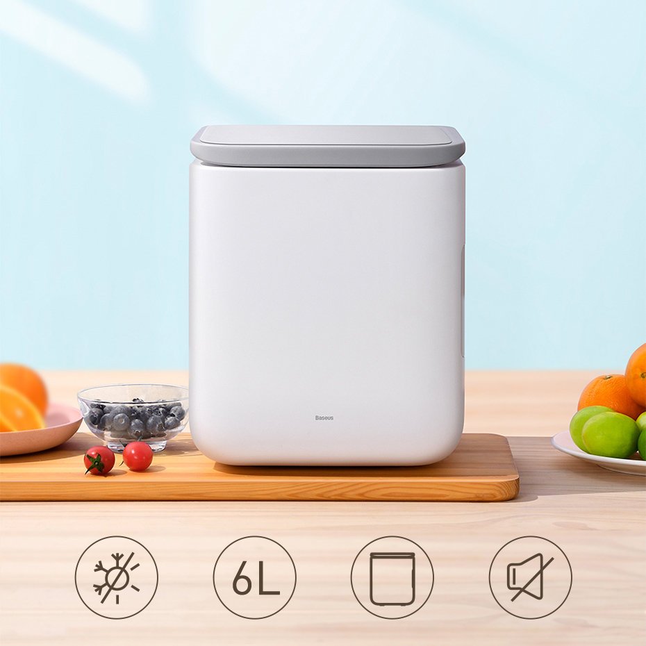Baseus Igloo Portable Mini Fridge Cooling Box with Heating Function for Home, 6L, 230V, White (5)