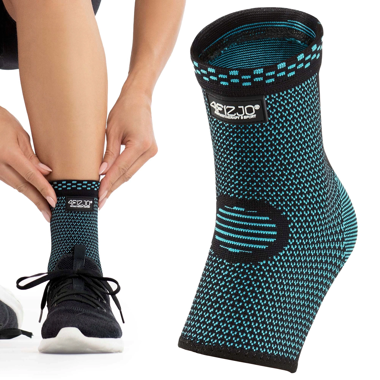 4FIZJO Elastic Ankle Support Brace S, Blue (3)