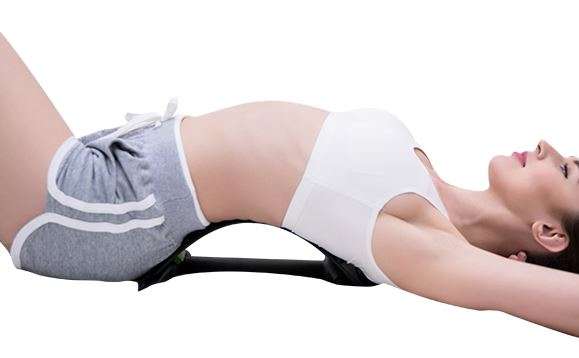 Trizand 22059 Bridge-Shaped Lower Back Stretcher Stretching Device Back Acupressure Massager 3 Heights Adjustable Lumbar (2)