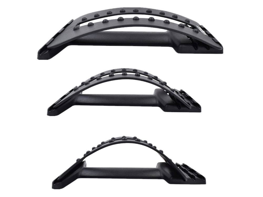 Magic Back Support Bridge-Shaped Lower Back Stretcher Stretching Device Acupressure Massager 3 Heights Adjustable... (1)