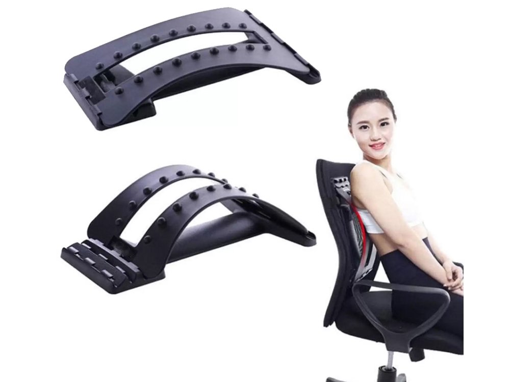 Magic Back Support Bridge-Shaped Lower Back Stretcher Stretching Device Acupressure Massager 3 Heights Adjustable... (5)