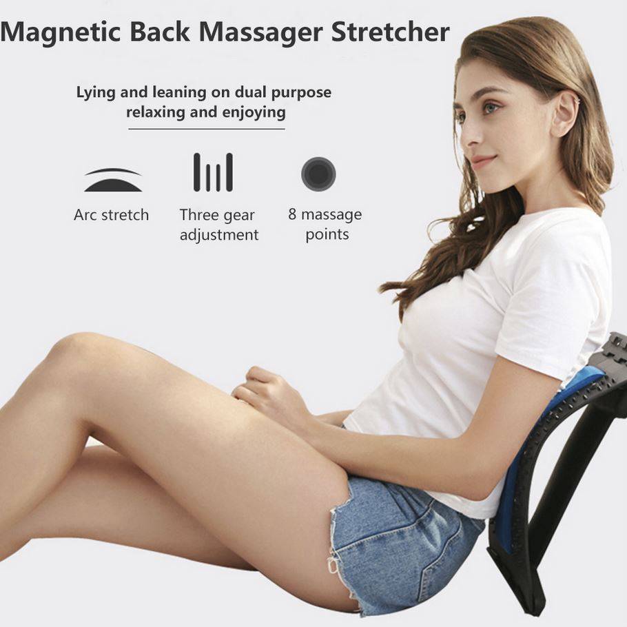 Bridge-Shaped Lower Back Stretcher Stretching Device Back Acupressure Massager 3 Heights Adjustable Lumbar (0)