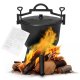 Cast Iron Campfire Dutch Oven with Legs MultiGarden 10L, Black