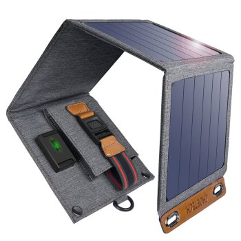 Choetech Foldable Travel Solar Panel Charger 14W USB 5V / 2.4A, Gray