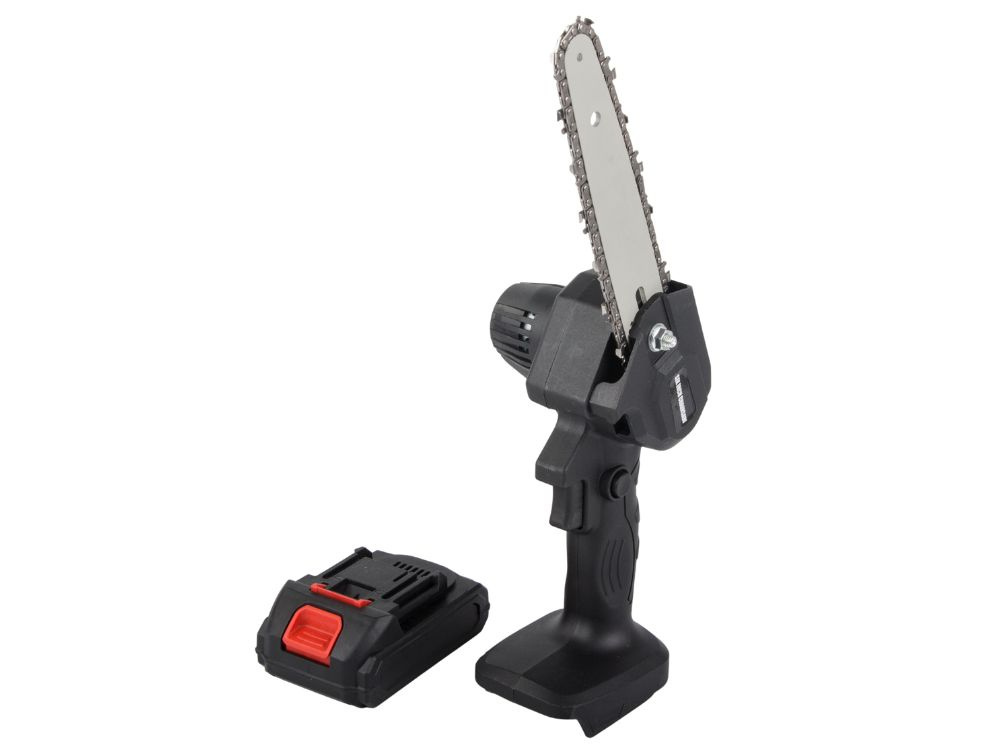 Compact cordless mini chainsaw 4 inch, black (0)