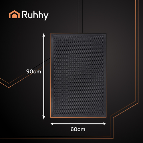 Non-Slip Rubber Entrance Mat 90x60cm Ruhhy 26185, Black (0)