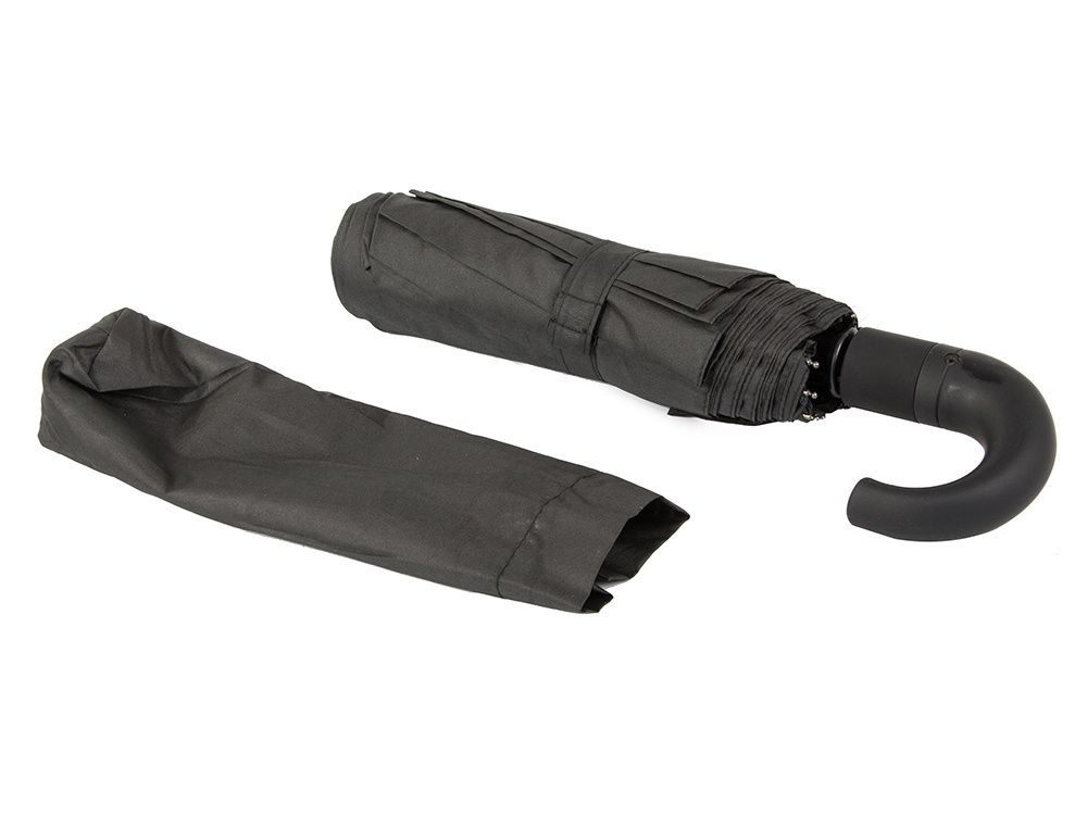 Windproof Automatic Folding Travel Umbrella, Black (1)