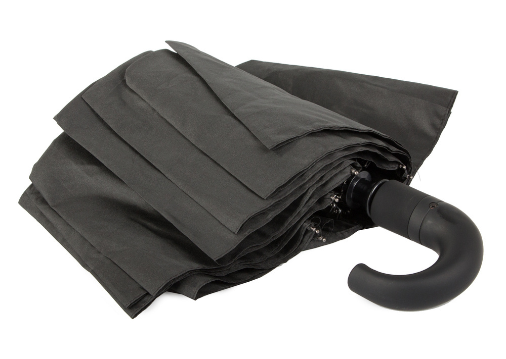 Windproof Automatic Folding Travel Umbrella, Black (2)