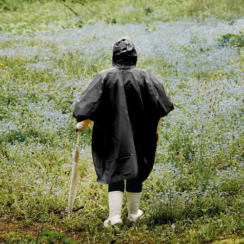 Waterproof Raincoat Poncho, 130x115 cm (0)