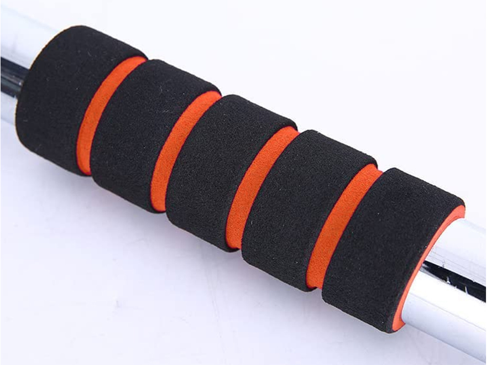 Adjustable Steel Pull-Up Bar for Doorway with Neoprene Grips, Orange (0)