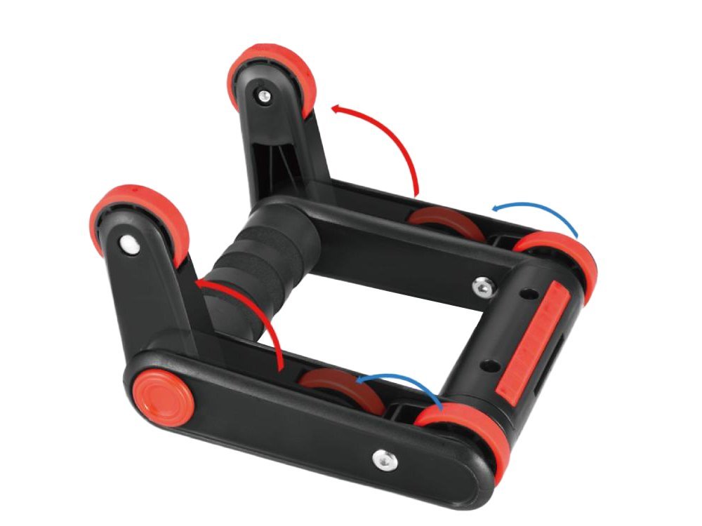 AB Roller Wheel Push up Bars Abdominal Trainers with Knee Pads, 2in1 (6)