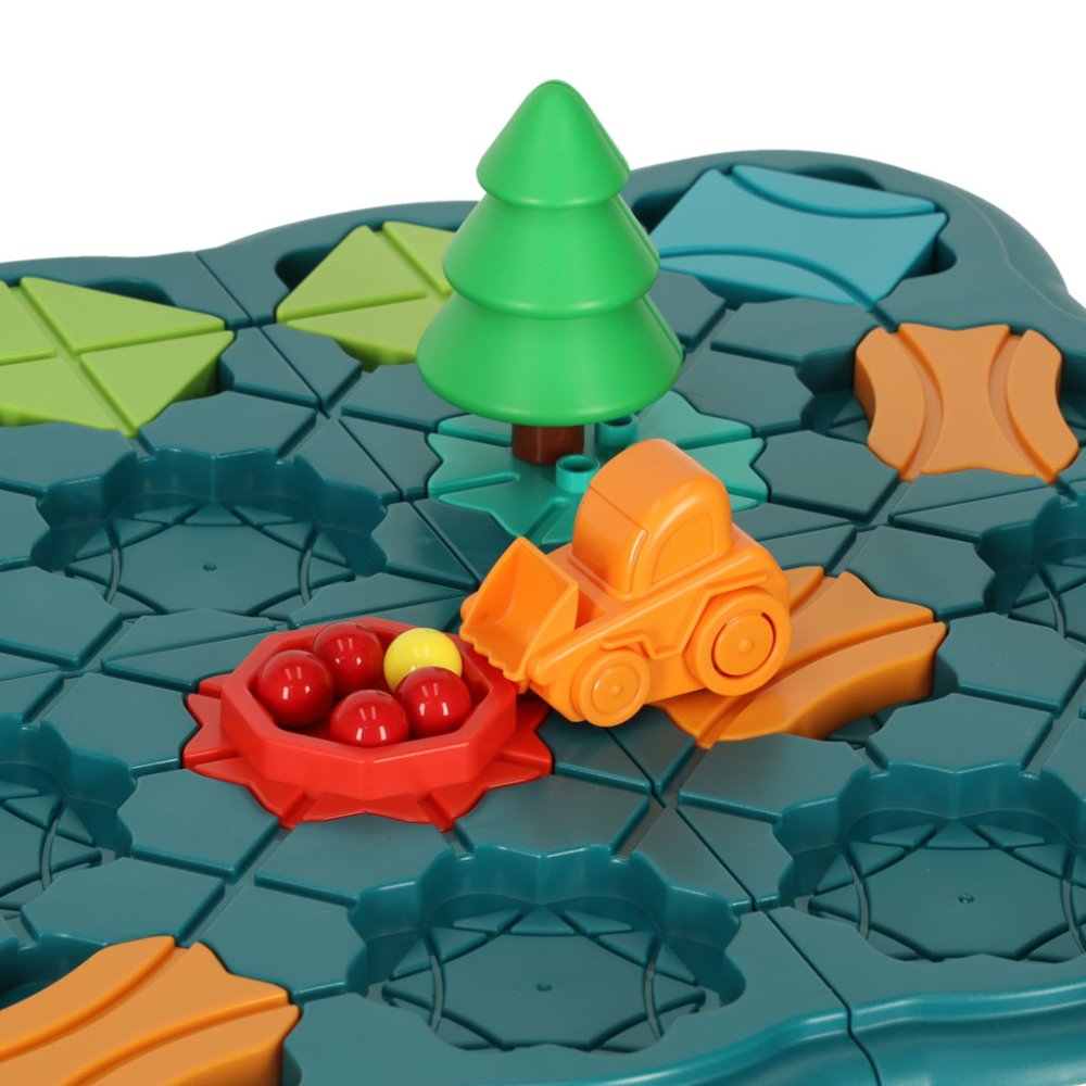 Logic Maze Board Game Road Builder Toy for Kids, 56 pcs (1)