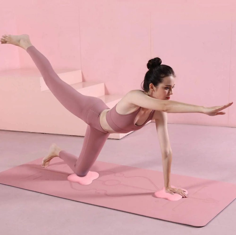 Set of Soft Yoga Exercise Pads, Pink (2)