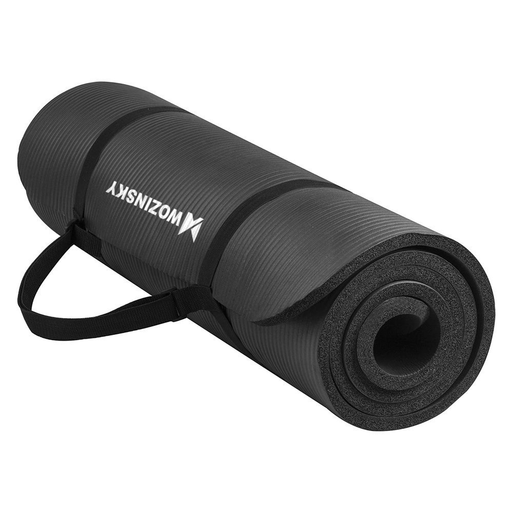 Wozinsky Foam Fitness Yoga Exercising Mat, 180x60x1cm, Black (1)