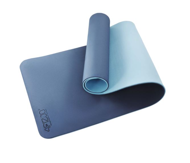 4Fizjo Gymnastic Non-Slip Fitness Foam Yoga Mat Foam TPE 180x60x0.6cm, Blue (1)