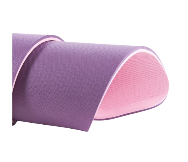 4Fizjo Gymnastic Non-Slip Fitness Foam Yoga Mat Foam TPE 180x60x0.6cm, Purple-Pink (5)