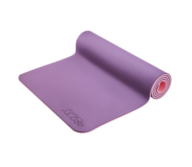 4Fizjo Gymnastic Non-Slip Fitness Foam Yoga Mat Foam TPE 180x60x0.6cm, Purple-Pink (6)
