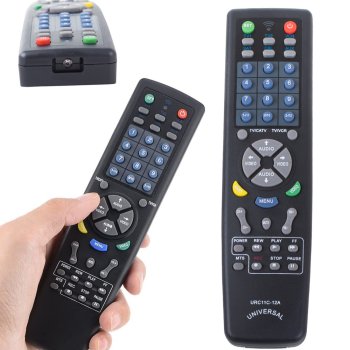 Universal remote control for TV, audio and video devices, black