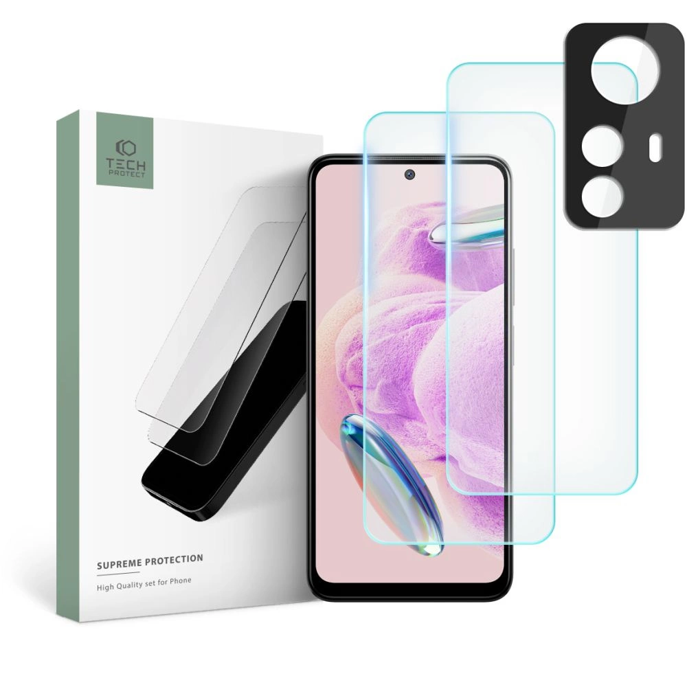 Xiaomi Redmi Note 12S Tech-Protect Supreme Tempered Glass 2x + Camera Glass