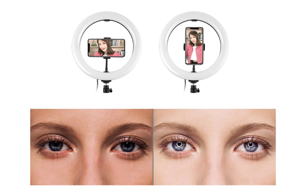 Puluz LED RGBW Vlogging Ring Photo Video Light Lamp 26cm with Tripod Mount (2)