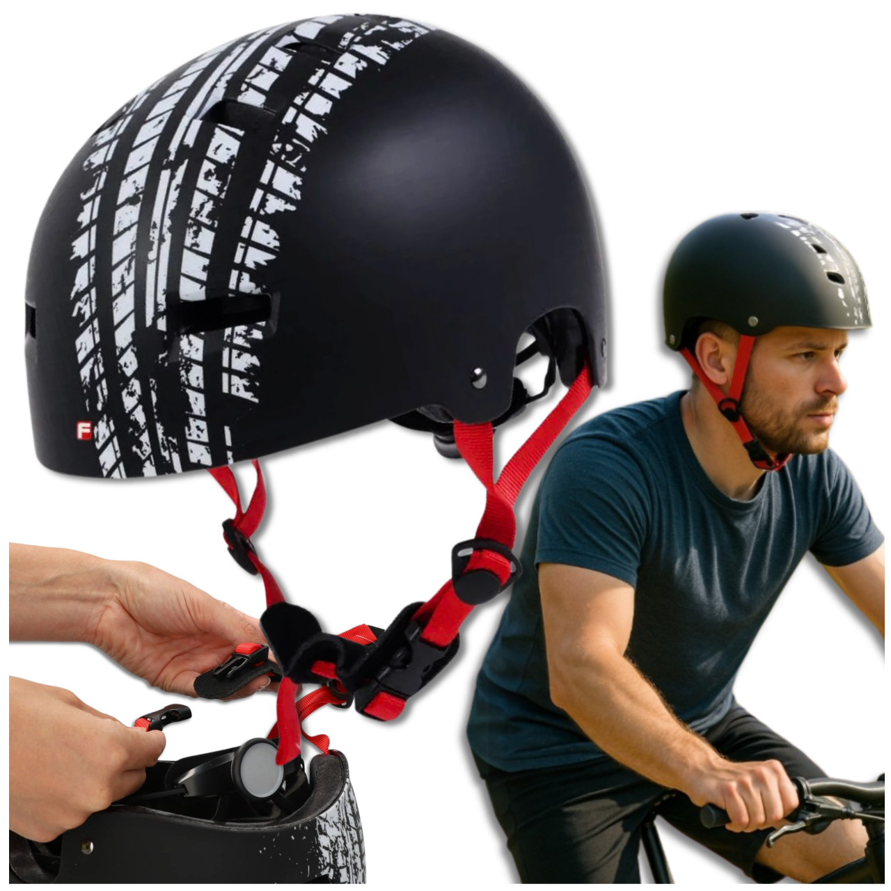 Fisher BMX Track Skate Helmet for Bikes Scooters and Skates L/XL