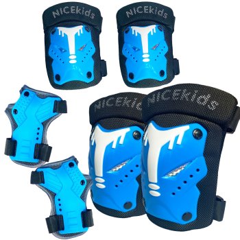 Bike and Skateboard Protective Gear for Kids S/M Blue NICEKIDS SAFEGUARDS