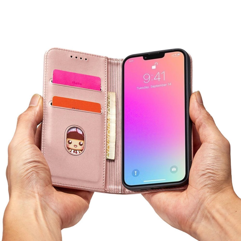 Samsung Galaxy A34 (SM-A346) Magnet Card Pouch Wallet Book Case Cover, Pink (0)