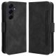 Samsung Galaxy A35 ( SM-A356E/DS ) Multiple Card Slots Design Wallet Stand Leather Book Case Cover, Black