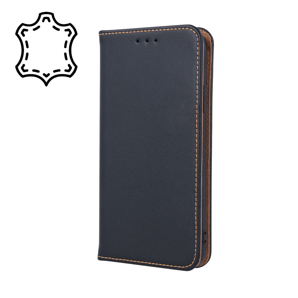 Samsung Galaxy A35 ( SM-A356E/DS ) Genuine Leather Wallet Phone Cover, Black
