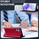 Samsung Galaxy A55 ( SM-A556B/DS ) LC.IMEEKE PU Leather Wallet Protective Book Case Cover, Red