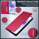 Samsung Galaxy A55 ( SM-A556B/DS ) LC.IMEEKE PU Leather Wallet Protective Book Case Cover, Red