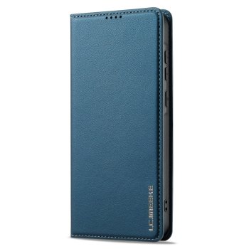 Samsung Galaxy A55 ( SM-A556B/DS ) LC.IMEEKE PU Leather Wallet Protective Book Case Cover, Blue