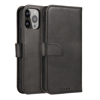 Samsung Galaxy A56 ( SM-A566B / DS ) Magnet Elegant Bookcase Cover Case, Black