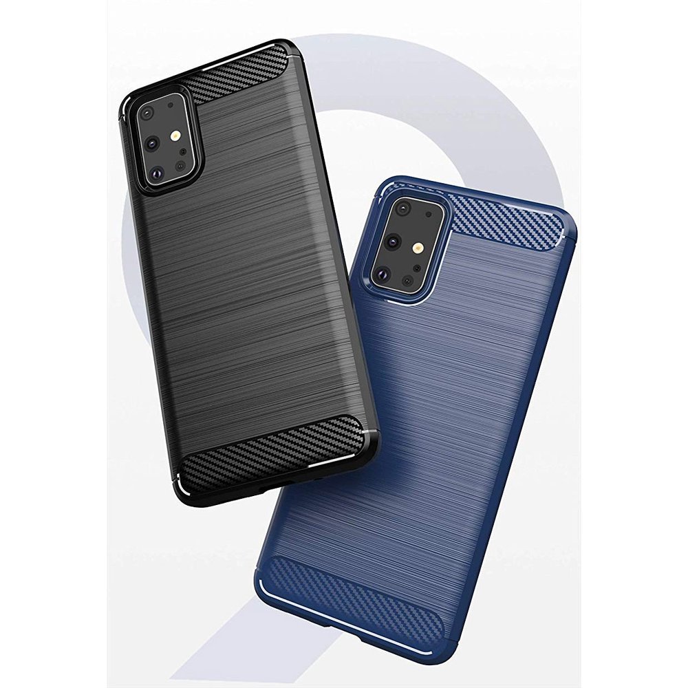 Samsung Galaxy S20+ Plus Carbon Fiber Brushed TPU Gel Case Bumper Cover, black (3)