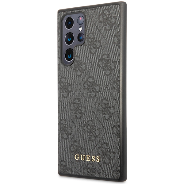 Samsung Galaxy S23 Ultra (SM-S918) Guess 4G Metal Gold Logo Case Cover (GUHCS23LG4GFGR), Grey (0)