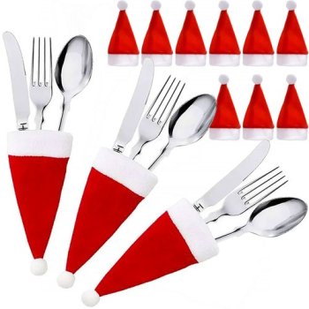 Christmas Santa Hat Cutlery Holders 12 pcs Ruhhy 22303