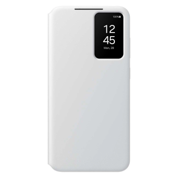 Samsung Galaxy S24+ Plus (SM-S926) Smart Clear View Cover with Display, White (EF-ZS926CWEGWW)