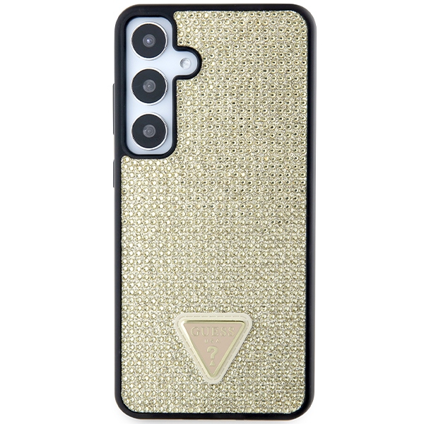 Samsung Galaxy S24+ Plus (SM-S926) Guess Rhinestone Triangle Case Cover, Gold (1)