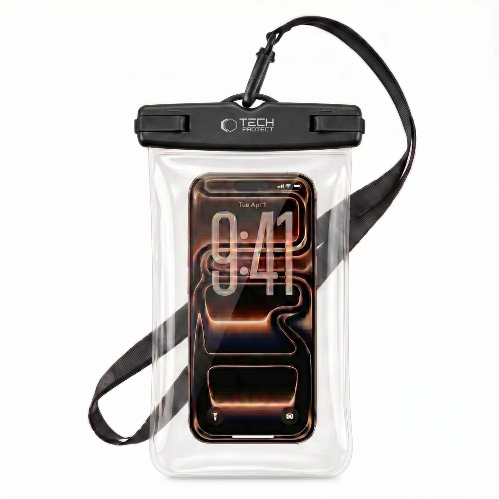 Tech-Protect UWC7 waterproof case universal for smartphones up to 6.9" - black
