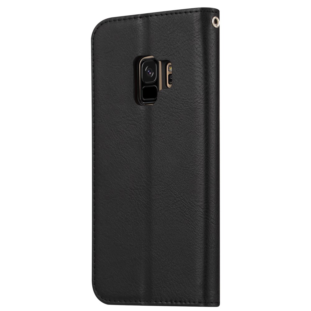 Samsung Galaxy S9 (G960F/DS) PU Leather Wallet Book Case Cover, Black (2)