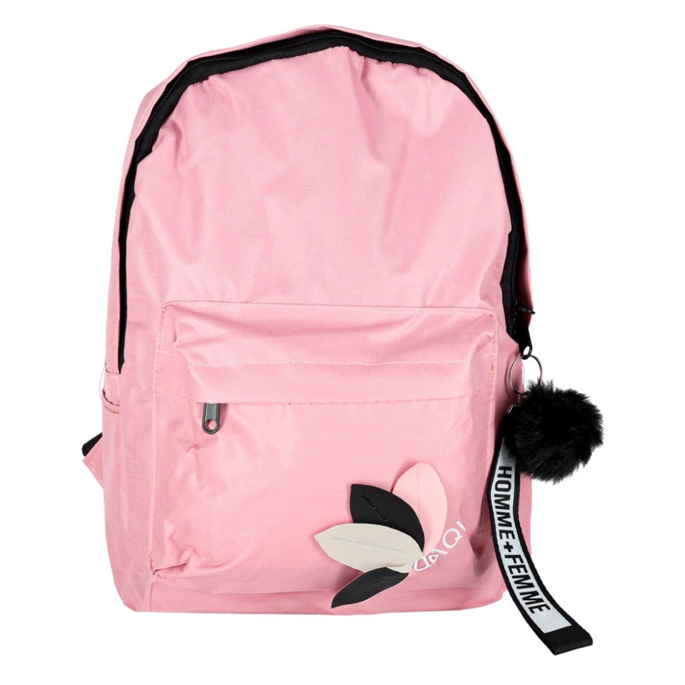 Single Compartment School Backpack for Teens, Pink (1)