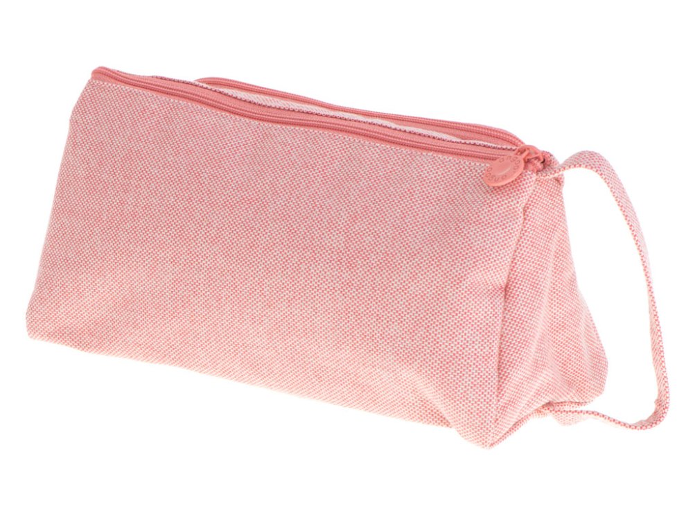 School Double Pencil Writing Supplies Cosmetic Case, Pink (2)
