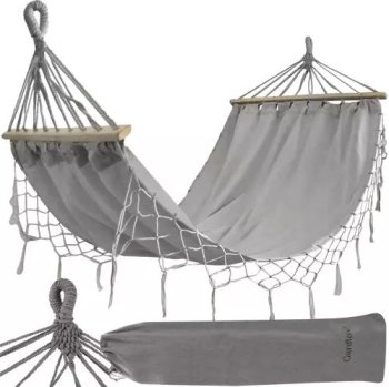 Garden Home Single Hammock with Wooden Frame, 200x100 cm