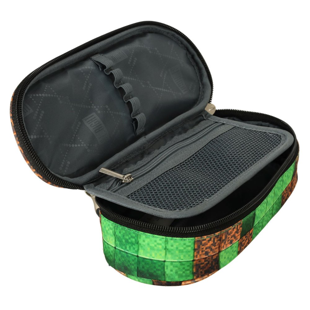 School Pencil Case ST.RIGHT - Pixel Cubes, Padded Sachet With Flap (1)