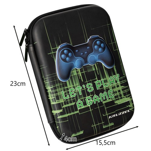 Hard Shell School Pencil Case with 3D Gamer Controller Kruzzel 24533 (2)